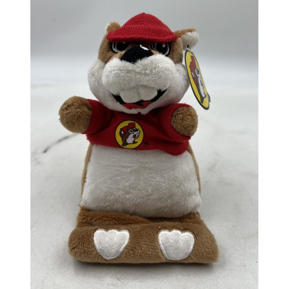 Buc-ee's Beaver Plush Cell Phone Holder Stand Jaag Red Hat T-Shirt Texas Mascot